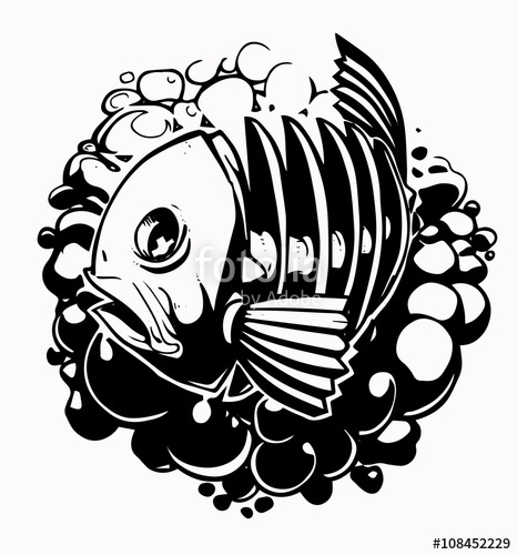 466x500 Skeleton Fish Stock Image And Royalty Free Vector Files