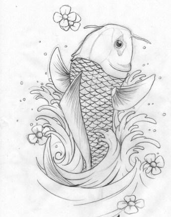345x438 Koi Fish Sketch Latest Version Apk Androidappsapk.co
