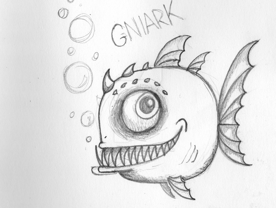 900x680 Piranha Fish By Barbouilleuh