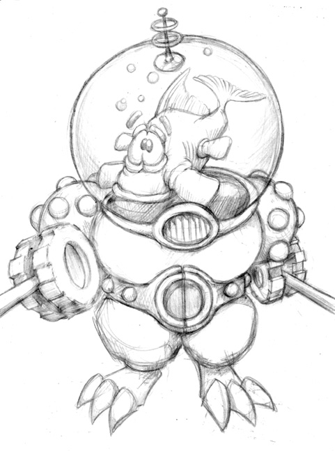 481x648 Space Fish Sketch By Gregjolly