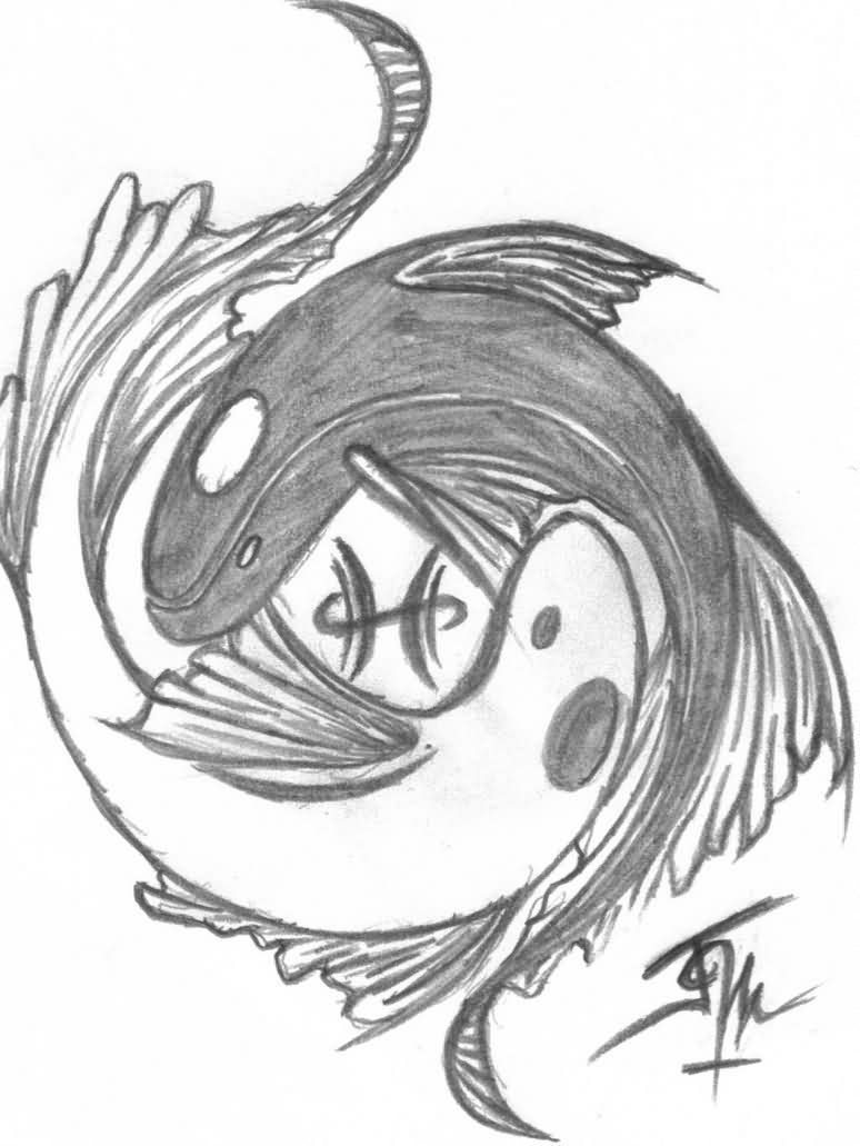 774x1031 Collection Of Koi Fish Pisces And Celtic Tattoos Sketch