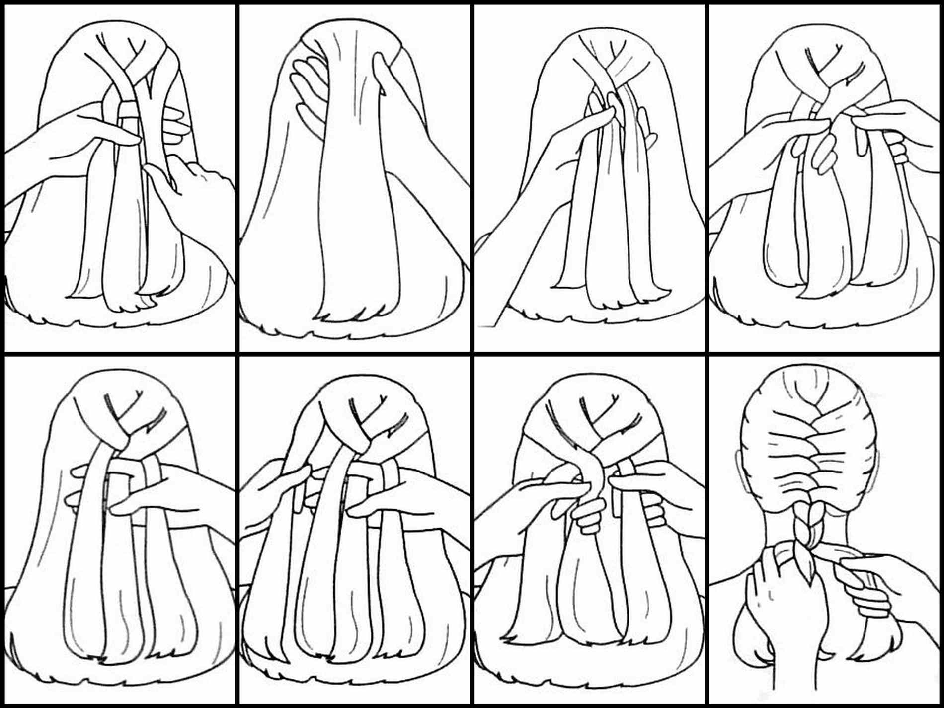 1900x1425 French Braid Tutorial Drawing