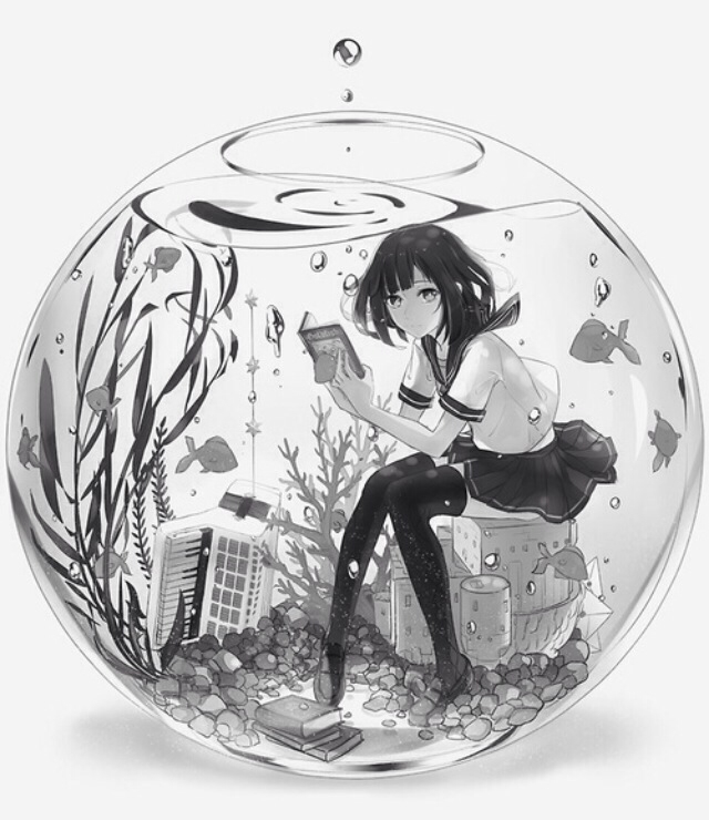 640x740 Anime Girl In A Fish Bowl I4 Anime, Bowls And Fish