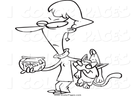 476x333 Fish Bowl Coloring Page Image Clipart Images