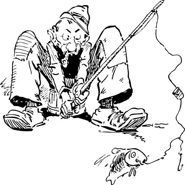 600x599 Fishing Clip Art