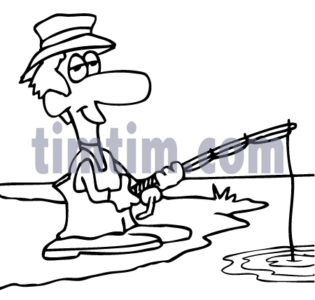 450x429 Free Drawing Of A Fishing Fool Bw From The Category Fishing