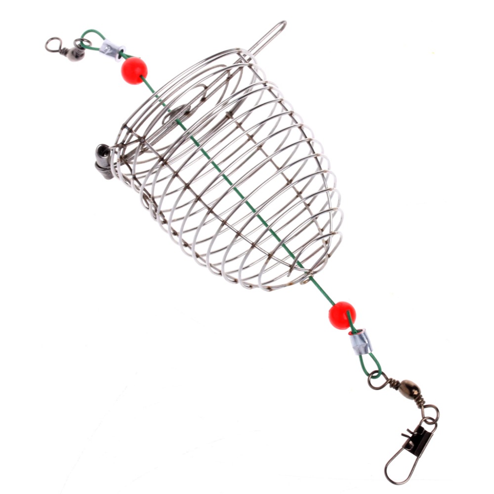 1000x1000 Mini Small Bait Cage Fishing Trap Basket Feeder Holder Stainless