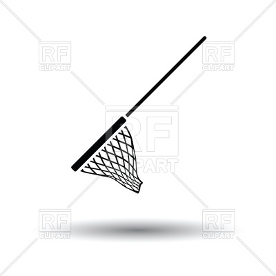 400x400 Icon Of Fishing Net With Shadow Royalty Free Vector Clip Art Image
