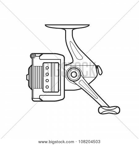 450x470 Outline Fishing Reel Illustration Vector Amp Photo Bigstock