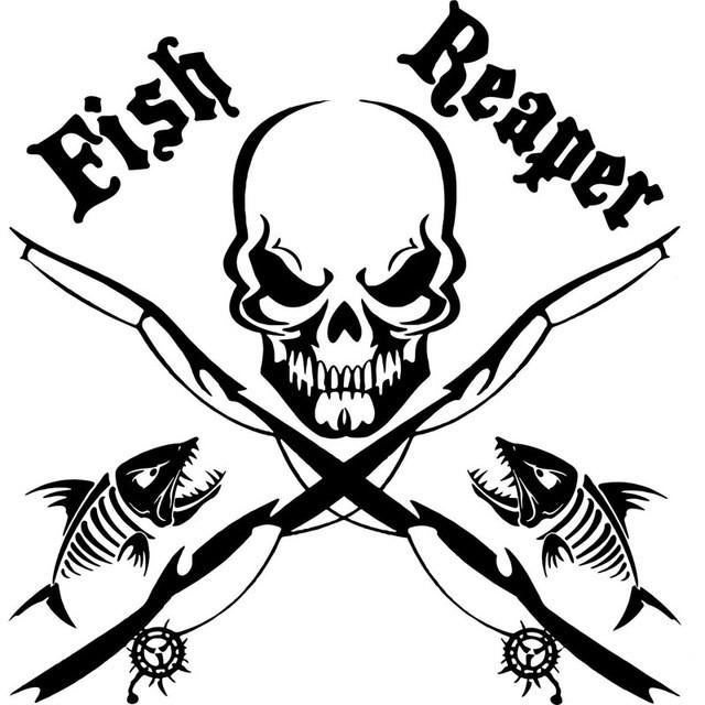 640x640 Fish Reaper Skull Fishing Rod Car Vinyl Decal Lure Your Fish