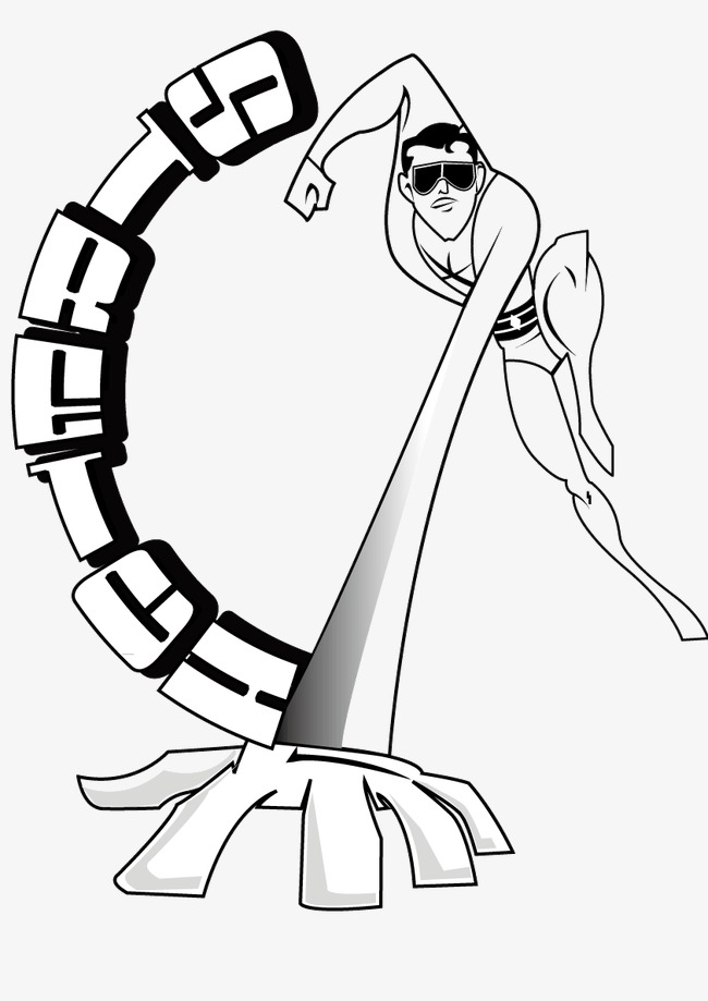 650x919 Hand Drawn Cartoon Characters Fist Strike, Character, Black