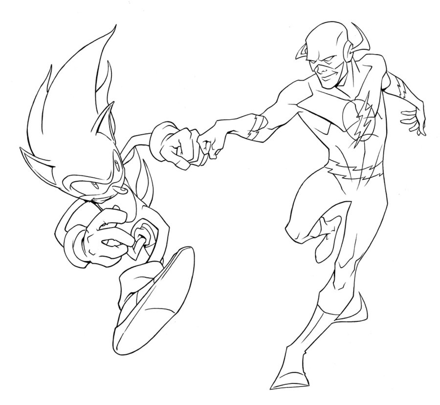 900x829 Sonic And Flash Fist Bump By Robnix