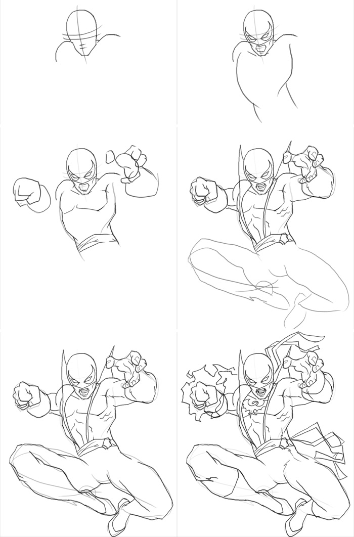 700x1062 How To Draw Iron Fist