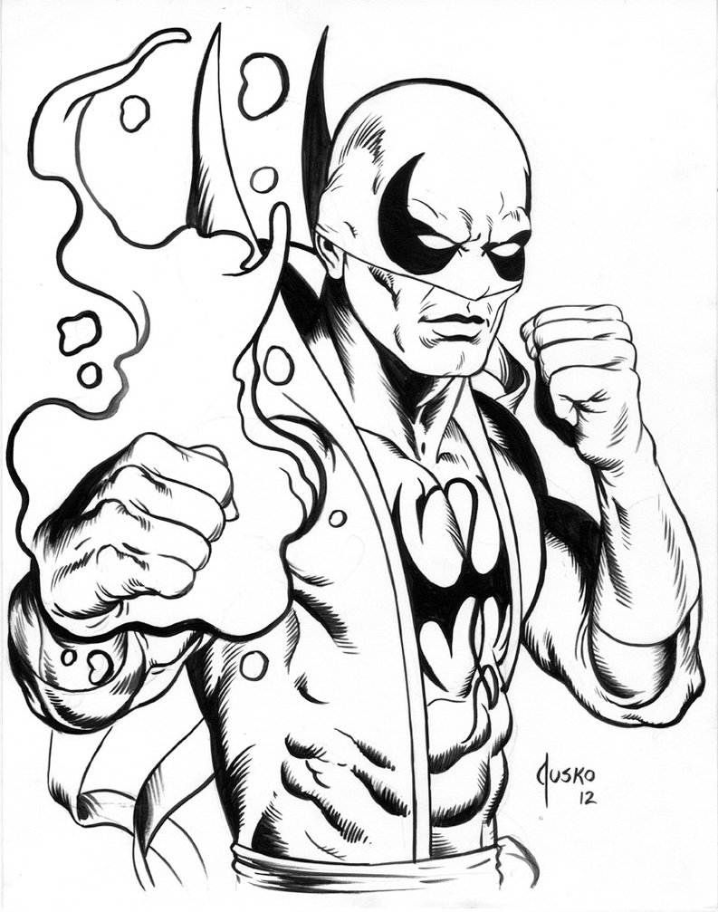 793x1007 Iron Fist Con Drawing By Joejusko