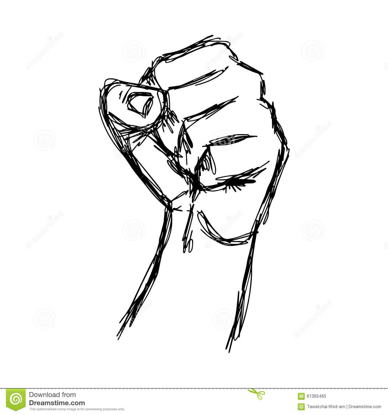 1300x1390 A Drawing A Fist Illustration Vector Doodle Hand Drawn