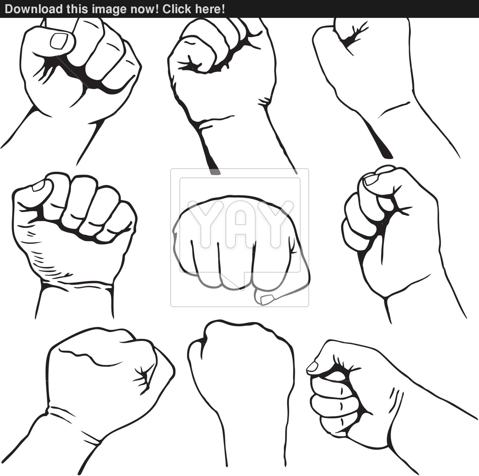 1600x1591 Set Of Fists Vector