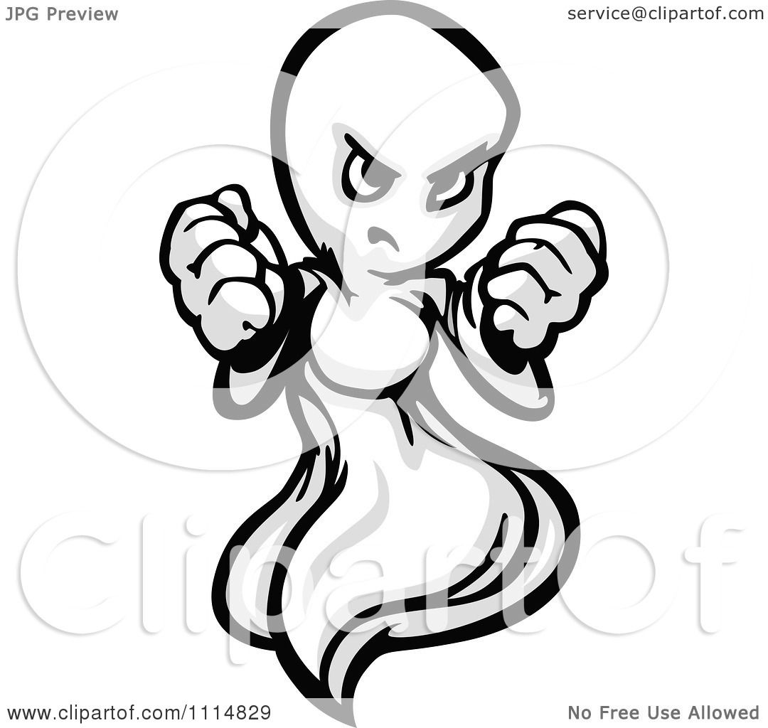 1080x1024 Clipart Tough Ghost Holding Up Fists