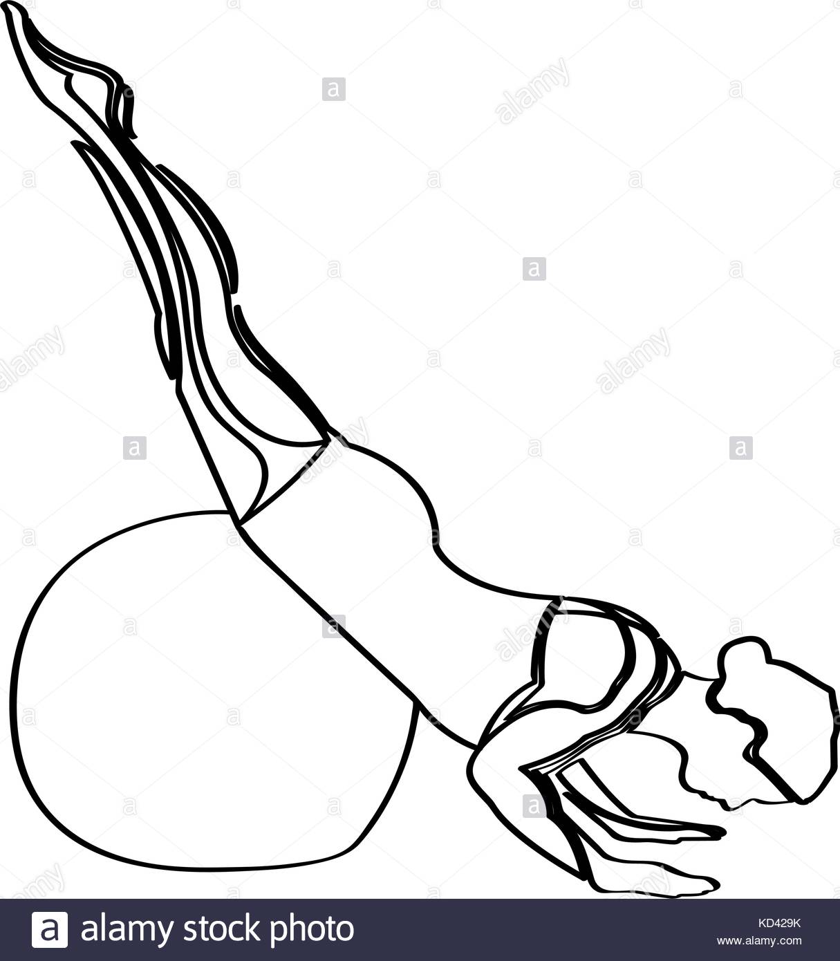 1215x1390 Fitness Girl Outline Stock Vector Art Amp Illustration, Vector Image