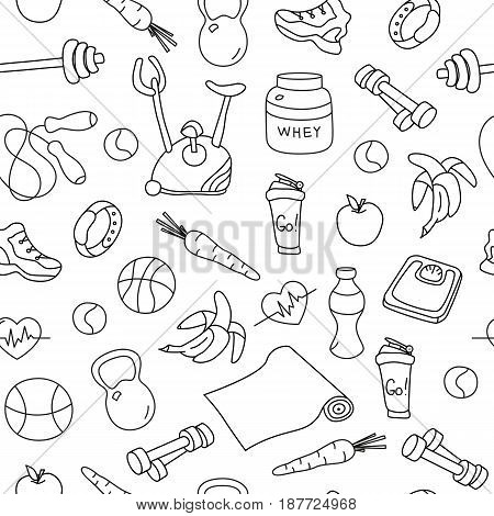 450x470 Seamless Pattern Isolated Fitness Vector Amp Photo Bigstock