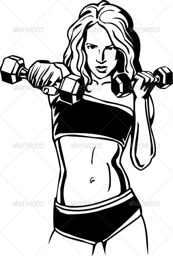 590x875 Women's Fitness By Digital Clipart Graphicriver
