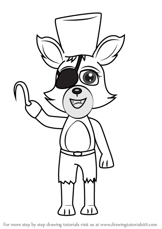 567x800 Learn How To Draw Kawaii Foxy From Five Nights