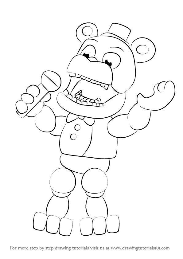 596x843 Learn How To Draw Withered Freddy From Five Nights