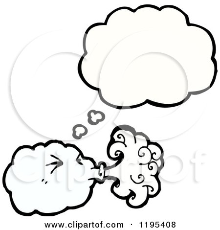450x470 Cartoon Of A Windy Cloud Blowing