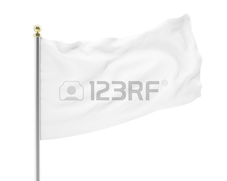 450x360 Hang Down White Blank Cloth Banner Isolated On White Background