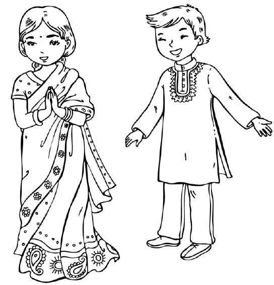 544x566 Download India Coloring Page