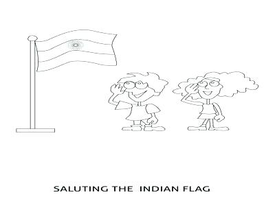 400x322 India Coloring Page