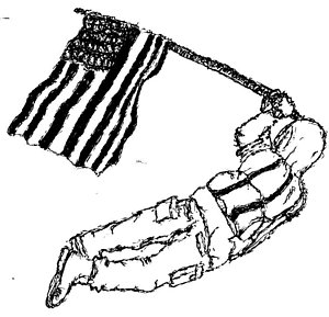 300x289 Flag Pole Drawings Fine Art America