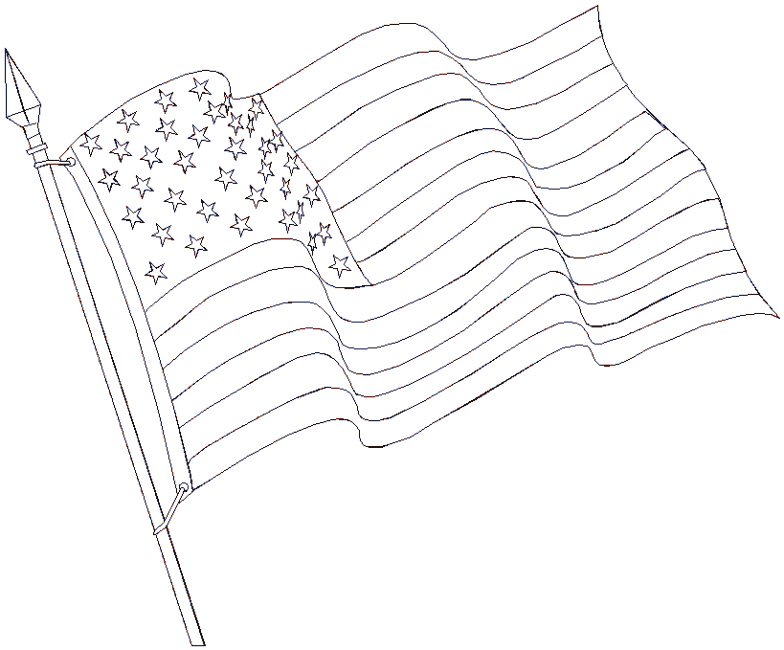 784x650 Usa Flag Coloring Pages