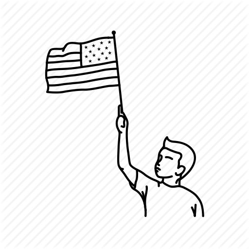 512x512 America, American Flag, Boy, Boy Waving A Flag, Independence, Usa