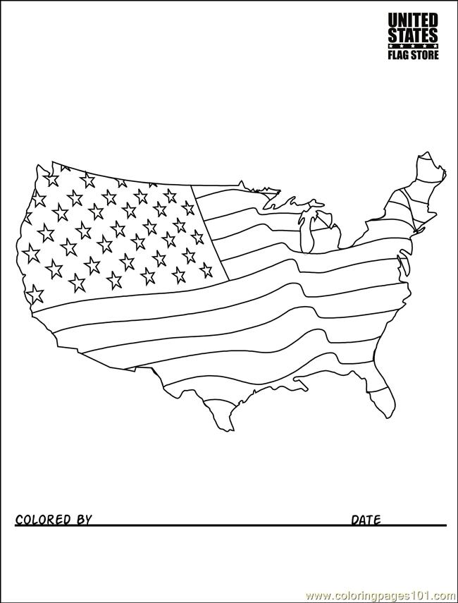 650x855 Usa Flag Coloring Book American Page For Kids