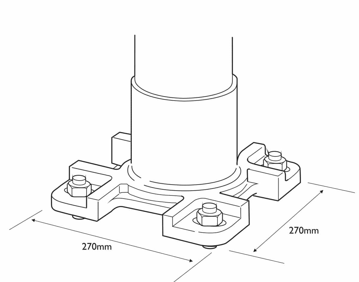 1200x942 Architectural Aluminium Flagpoles