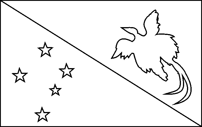 700x440 Papua New Guinea Flag Coloring Picture