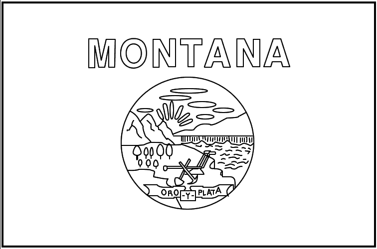 756x500 Print And Color Montana State Flag