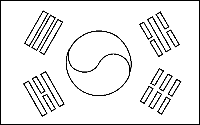 700x439 South Korea Flag Coloring Picture