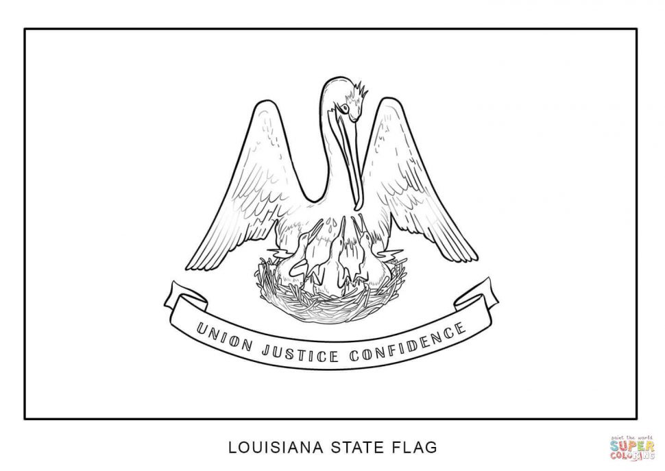 970x687 Coloring Flag Of Louisiana Coloring Page Flags The World Book