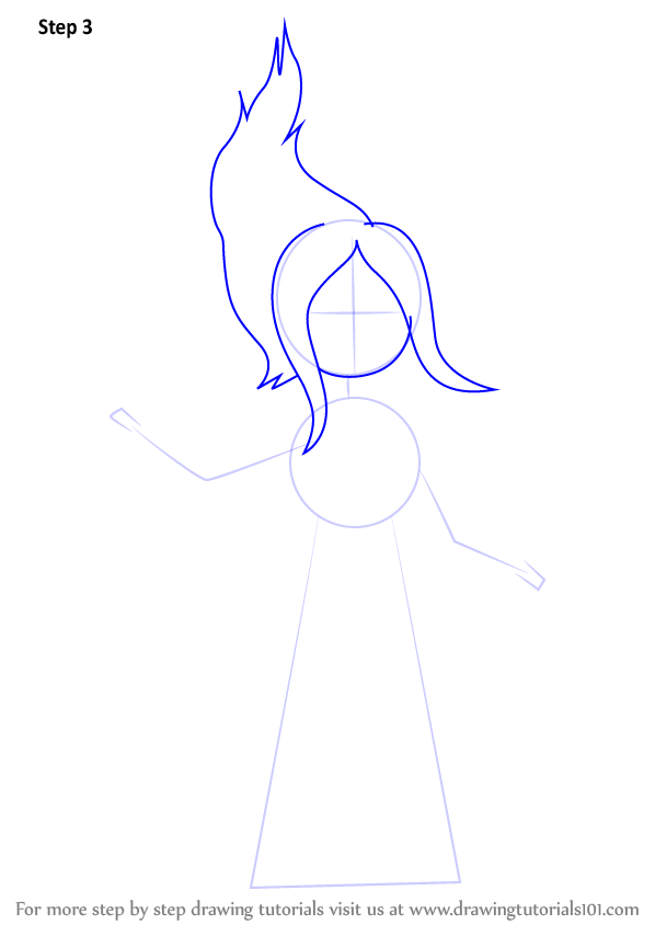 598x844 Learn How To Draw Flame Princess From Adventure Time (Adventure