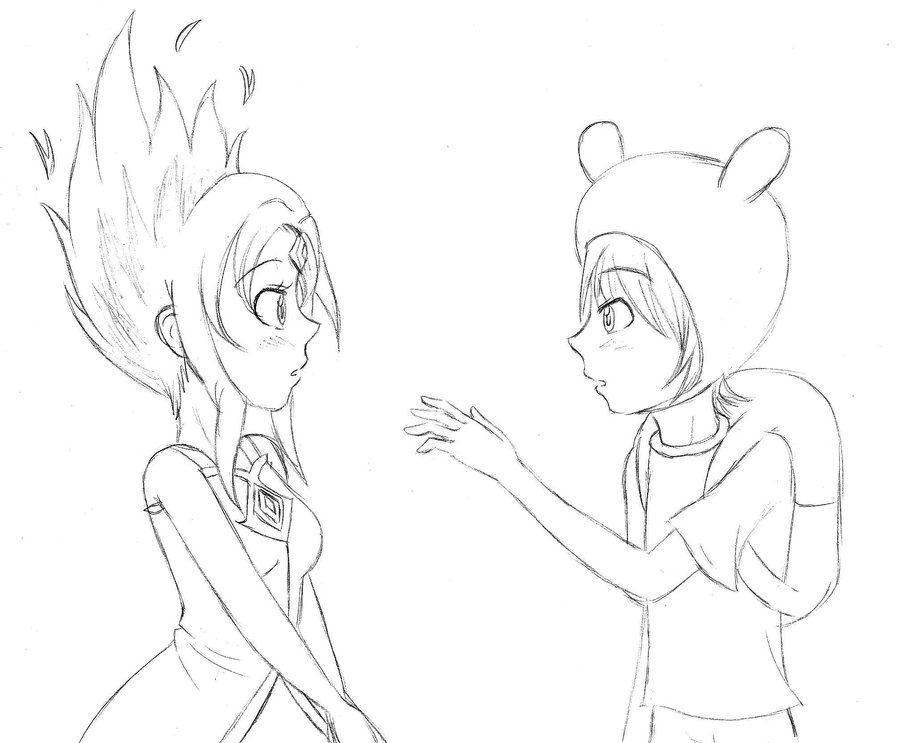 900x743 Finn And Flame Princess By 1upyoshi
