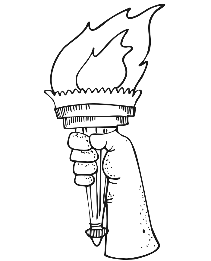700x864 Flame Line Art