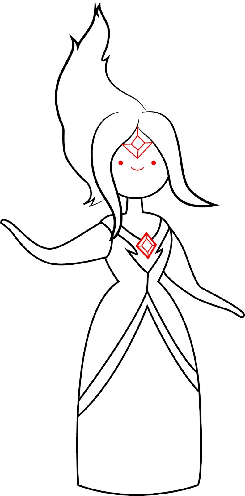 793x1600 How To Draw Flame Princess From Adventure Time