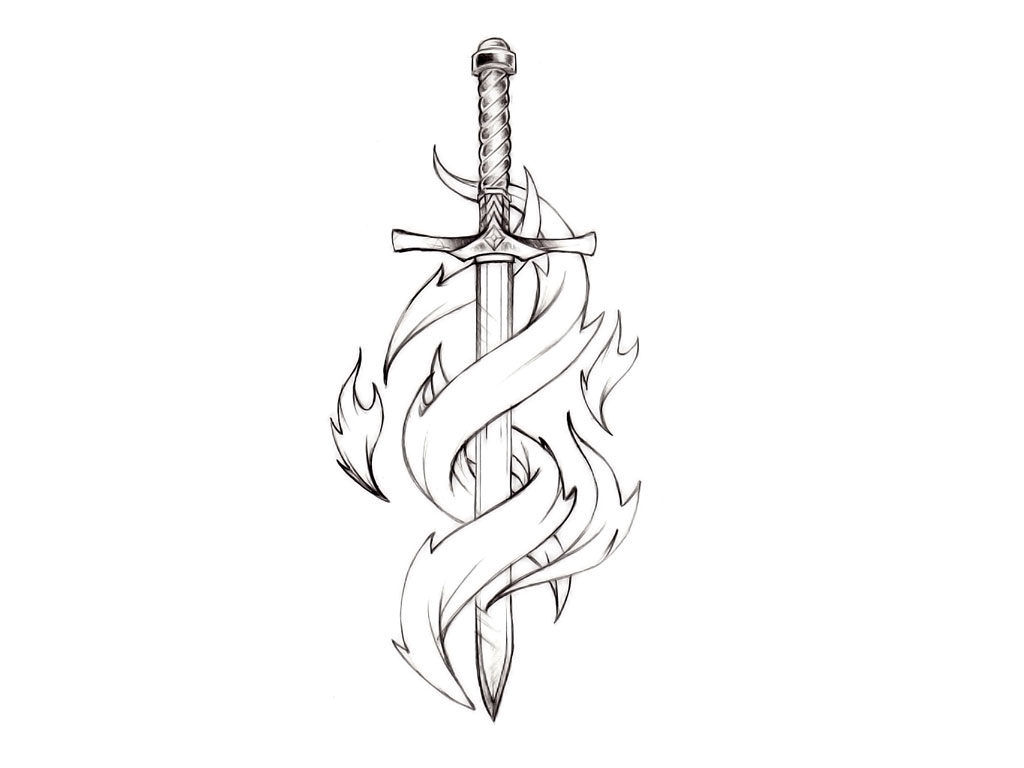 Flame Tattoo Drawing at GetDrawings | Free download
