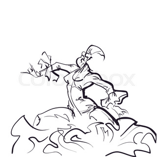 320x320 Line Ink Style Sketch Figure Gesture Drawing Of Flamenco Dancer