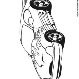 268x268 Coloring Pages Of Cars With Flames Archives
