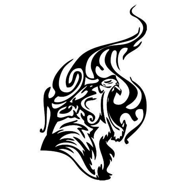 640x640 8.814.4cm Crazy Tiger Fire Flames Car Styling Decal Creative