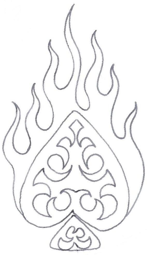 567x984 Flame Tattoo Designs
