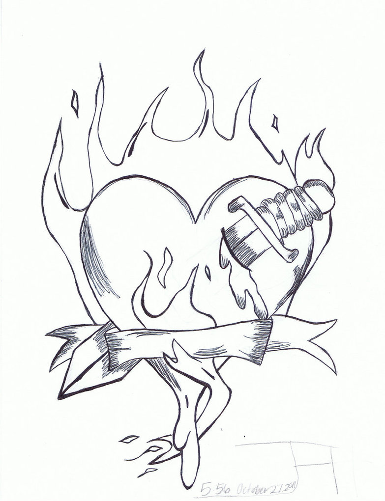 783x1020 Flaming Heart By Mych3m1calr0manc3