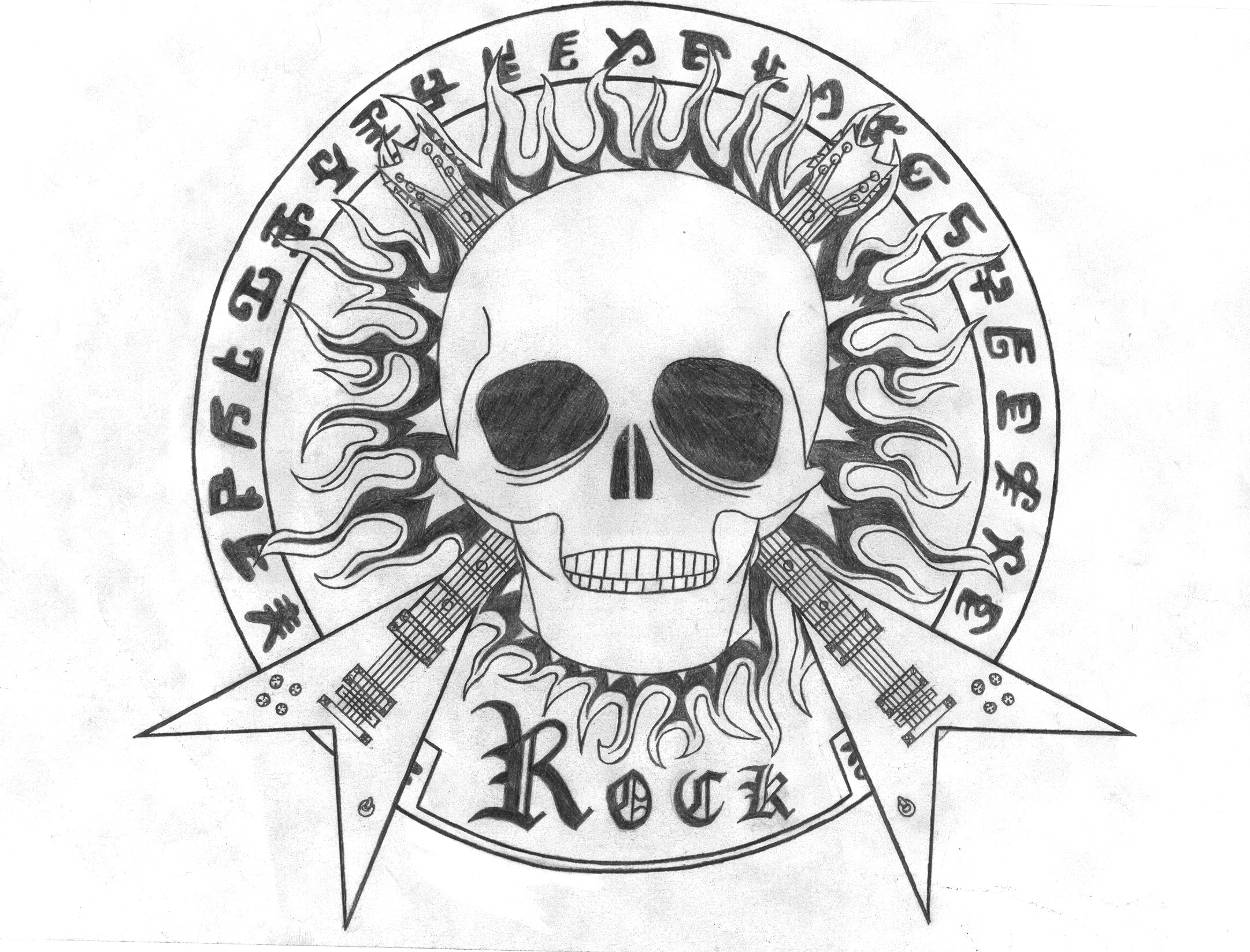 2163x1648 Flaming Skull By Myburningeyes